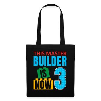 Ce constructeur est maintenant 3, blocs de jouets 3. - Sac en tissu - noir - Devant