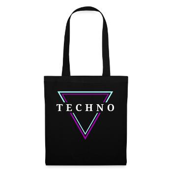 Techno House Party EDM Festival Goa Electro Rave - Stoffbeutel - Schwarz - Vorne