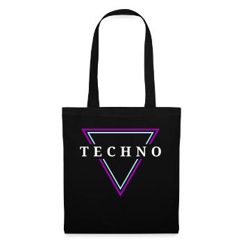 Techno House Party EDM Festival Goa Electro Rave - Sac en tissu - noir - Devant