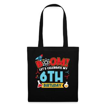 Boum Célébrons mon 6e anniversaire - Sac en tissu - noir - Devant