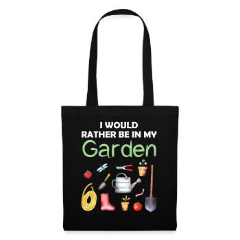 Jardin drôle Dicton Hobby Gardener Idée cadeau - Sac en tissu - noir - Devant