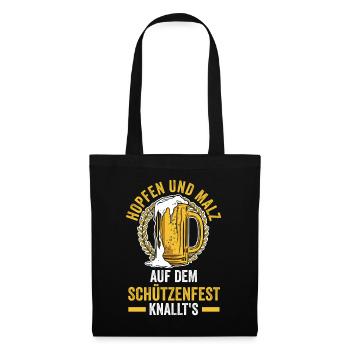 Schützenverein Bier Schützenfest - Stoffbeutel - Schwarz - Vorne