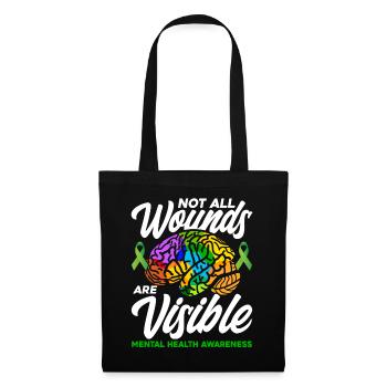 Not All Wounds Are Visible - Tote Bag - black - Front