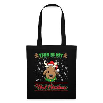C’est mon premier Noël Noël un an X-Mas - Sac en tissu - noir - Devant