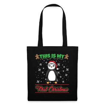 C’est mon premier Noël Noël un an X-Mas - Sac en tissu - noir - Devant