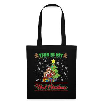 C’est mon premier Noël Noël un an X-Mas - Sac en tissu - noir - Devant
