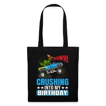 Rawr! Crushing Into My Birthday | Birthday Shirt | - Stoffbeutel - Schwarz - Vorne
