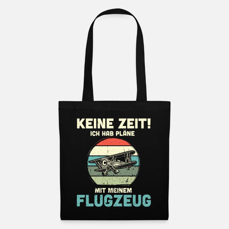 Modellflugzeug Modellflieger Modellbau Flugzeug - Stoffbeutel - Schwarz