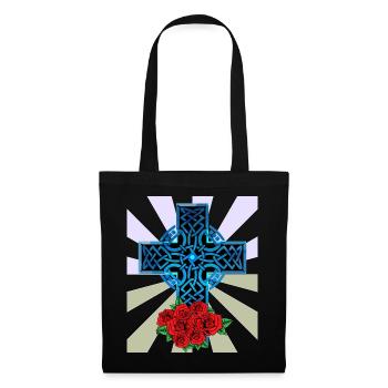 Cadeau de Noël Christianisme Croix Jésus Dieu - Sac en tissu - noir - Devant
