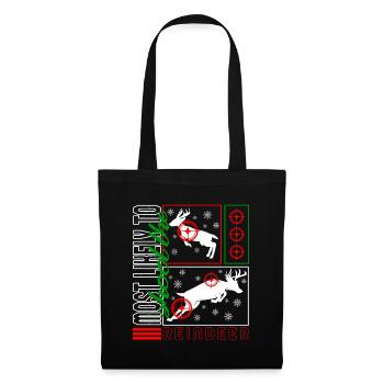 Chemise de Noël, la plus susceptible de tirer sur les rennes - Sac en tissu - noir - Devant