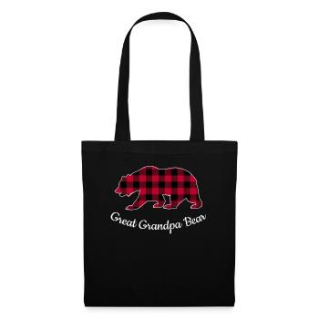 Arrière-grand-père ours - Sac en tissu - noir - Devant