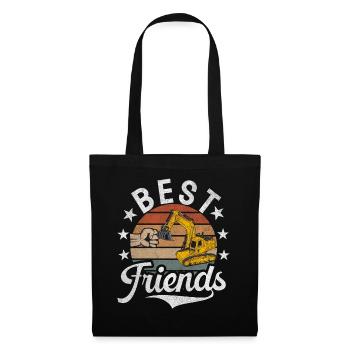 Funny construction workers & construction site excavator drivers - Tote Bag - black - Front