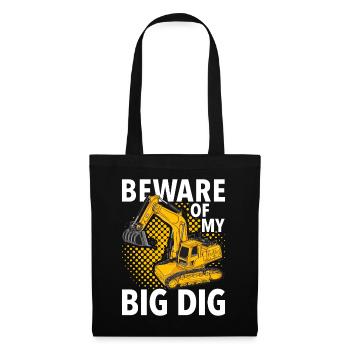 Drôles d’ouvriers de la construction et de conducteurs d’excavatrices de chantier - Sac en tissu - noir - Devant