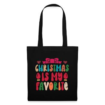Noël est mon préféré - Weihnachten - Sac en tissu - noir - Devant