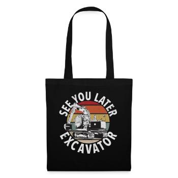 Drôles d’ouvriers de la construction et de conducteurs d’excavatrices de chantier - Sac en tissu - noir - Devant