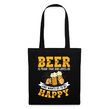 Beer is proof that God loves us | - Tote Bag - black - Front