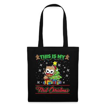 This Is My First Christmas Toddler One Year X-Mas - Tote Bag - black - Front