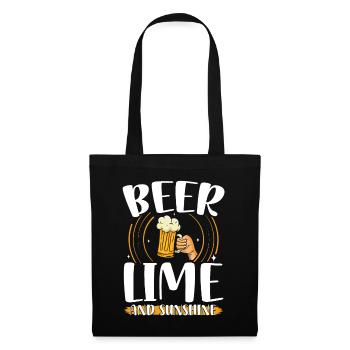 Beer lime and sunshine | Beer lovers - Tote Bag - black - Front