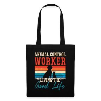 Animal Officer Animal Control Worker Retro Catcher - Tote Bag - black - Front