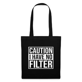 Attention je n’ai pas de filtre Pas de maquillage - Sac en tissu - noir - Devant