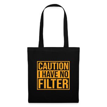Attention je n’ai pas de filtre Pas de maquillage - Sac en tissu - noir - Devant