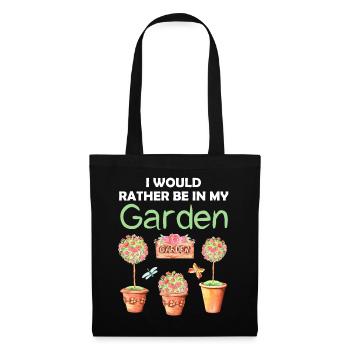Jardin drôle Dicton Hobby Gardener Idée cadeau - Sac en tissu - noir - Devant