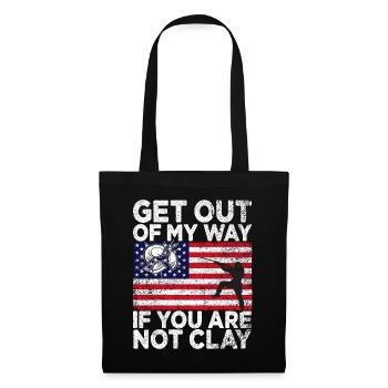Clay Pigeon Shooting & Funny Sport Shooter Clay Pigeons - Sac en tissu - noir - Devant