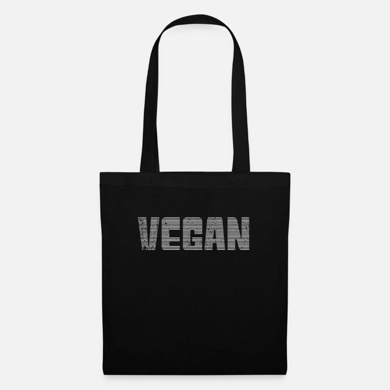 Vegan - Stoffbeutel - Schwarz