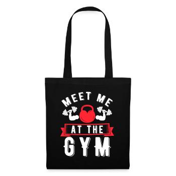 Rencontrez-moi au gymnase - Citation fitness - Sac en tissu - noir - Devant