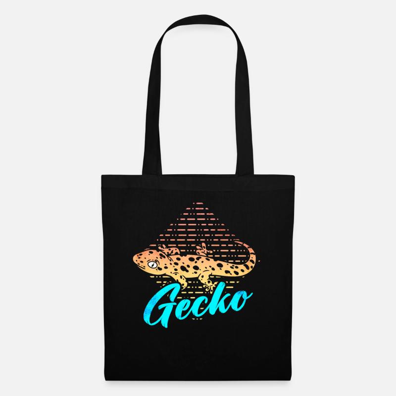 Gecko - Stoffbeutel - Schwarz