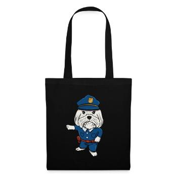 Police Dog Boy - Tote Bag - black - Front