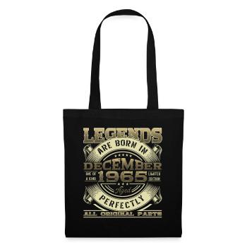 Né en décembre 1965 légende du 57e anniversaire - Sac en tissu - noir - Devant
