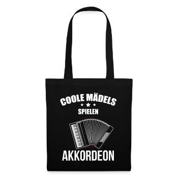 Ziehharmonika Steirische Harmonika Akkordeon - Stoffbeutel - Schwarz - Vorne