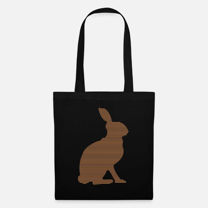 Hase - Stoffbeutel - Schwarz