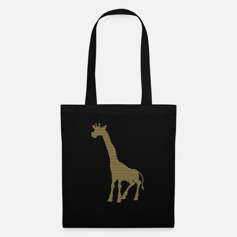 Giraffe - Stoffbeutel - Schwarz