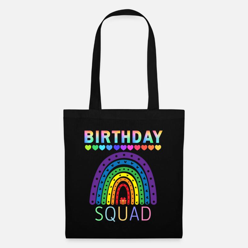 Birthday Squad Regenbogen LGBTQ - Stoffbeutel - Schwarz