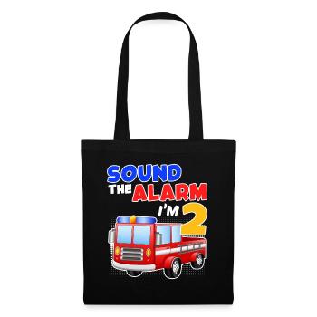 2ème anniversaire garçon 2 ans - Sac en tissu - noir - Devant