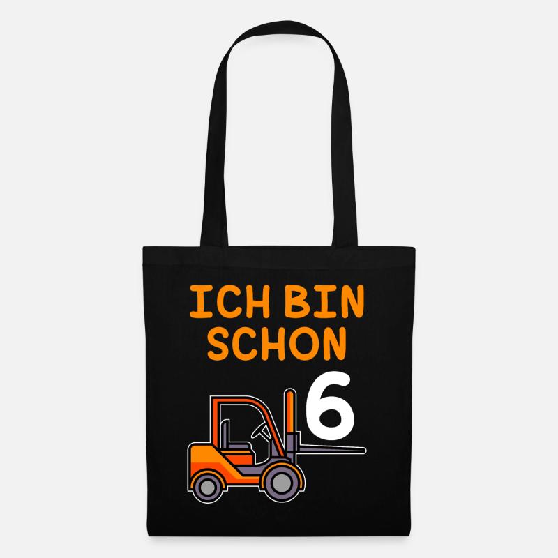 6. Geburtstag Junge 6 Jahre - Stoffbeutel - Schwarz