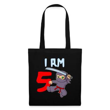 I am already 5 years 5th birthday girl boy - Tote Bag - black - Front