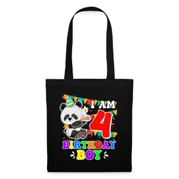 4th birthday boy 4 years - Tote Bag - black - Front