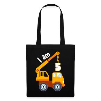 I am already 5 years 5th birthday girl boy - Tote Bag - black - Front