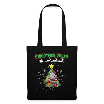 Escouade de Noël X-Mas Animaux Famille Matching Noël - Sac en tissu - noir - Devant