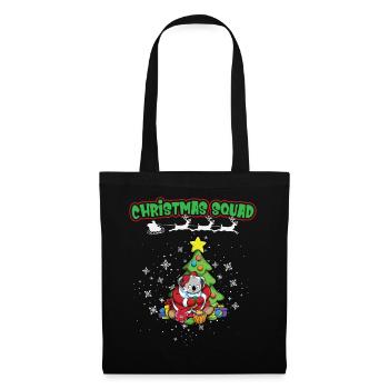 Escouade de Noël X-Mas Animaux Famille Matching Noël - Sac en tissu - noir - Devant