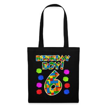 6th birthday boys 6 years child son - Tote Bag - black - Front
