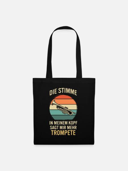 Trompete Trompetenspieler Trompeter - Stoffbeutel - Schwarz