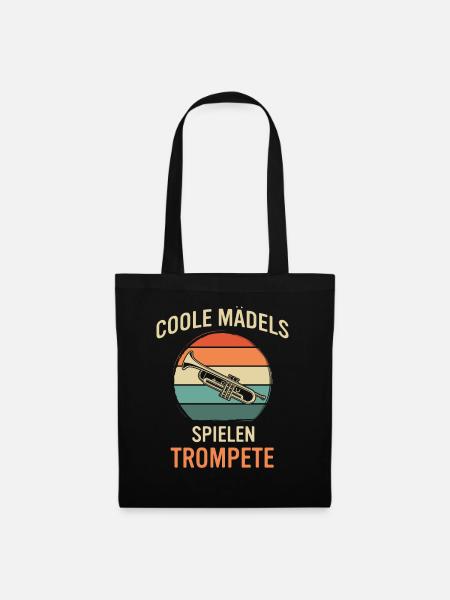 Trompete Trompetenspieler Trompeter - Stoffbeutel - Schwarz