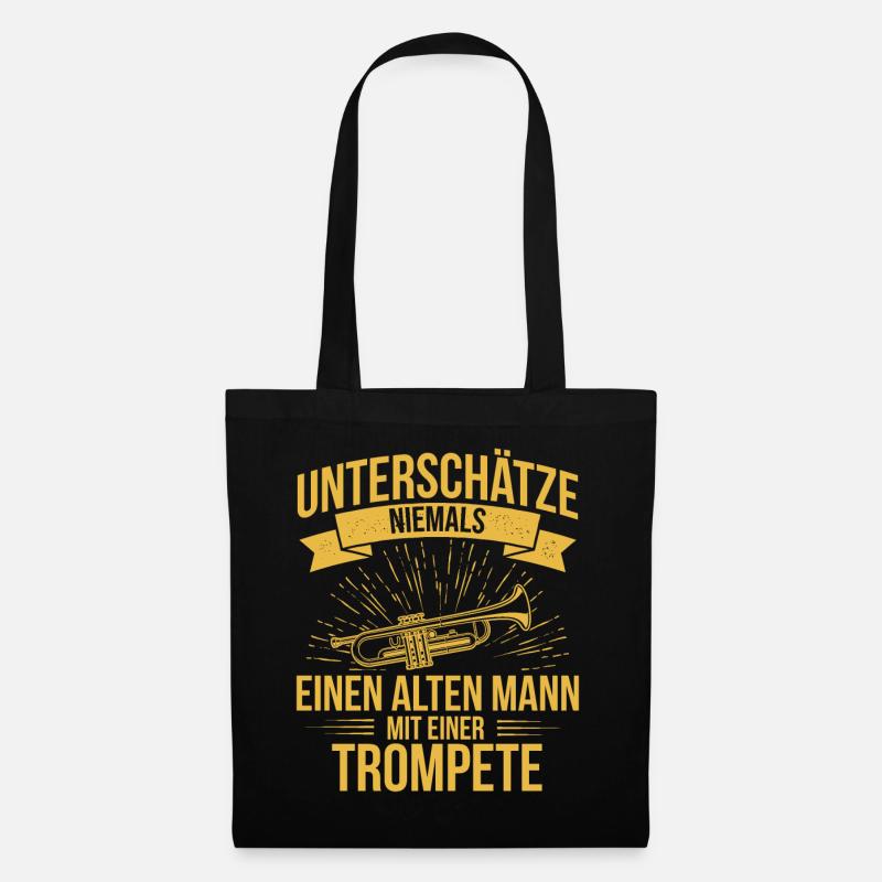 Trompete Trompetenspieler Trompeter - Stoffbeutel - Schwarz