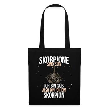 Skorpione Sind Süß Skorpion - Stoffbeutel - Schwarz - Vorne