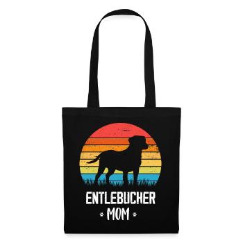 Entlebucher Sennenhund Mama Retro Vintage - Stoffbeutel - Schwarz - Vorne