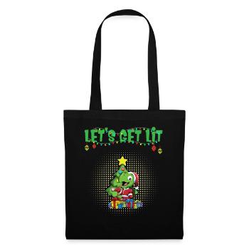 Let's Get Lit Advent Season Christmas Party X-Mas - Tote Bag - black - Front